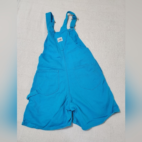 Vintage Riveted Lee Bib Overall Shorts Girls Size Large - Picture 6 of 6